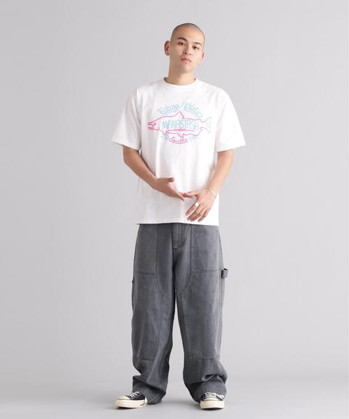 MANASTASH(マナスタッシュ)の「MANASTASH/マナスタッシュ PUMICE TEE NEON SIGN(Tシャツ/カットソー・メンズ・ライトグリーン/ホワイト/ブラック・L/S/XL/M)」の4枚目の写真