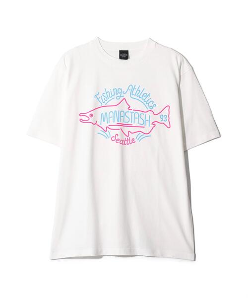 MANASTASH(マナスタッシュ)の「MANASTASH/マナスタッシュ PUMICE TEE NEON SIGN(Tシャツ/カットソー・メンズ・ライトグリーン/ホワイト/ブラック・L/S/XL/M)」の14枚目の写真