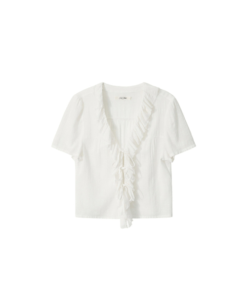Kijun(キジュン)の「Cotton Ruffle Blouse Off-White(シャツ/ブラウス・レディース・その他・SMALL/MEDIUM)」の5枚目の写真