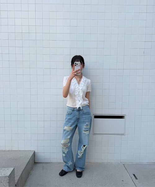Kijun(キジュン)の「Cotton Ruffle Blouse Off-White(シャツ/ブラウス・レディース・その他・SMALL/MEDIUM)」の6枚目の写真