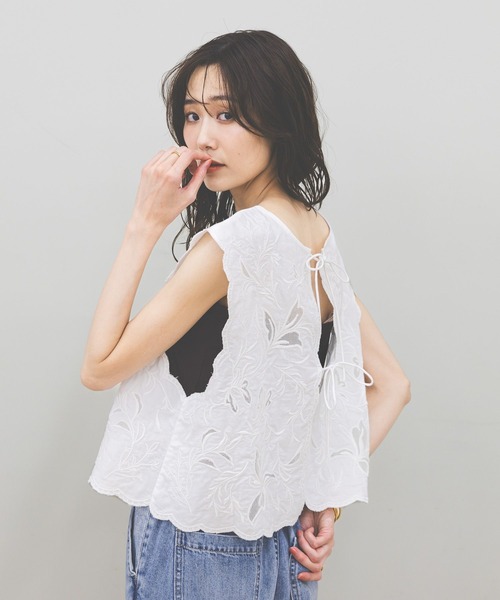 GLOBAL WORK(グローバルワーク)の「meets India/刺繍レースベスト/601191(ベスト・レディース・ブラック/ブラウン系その他6/ホワイト・FREE)」の11枚目の写真