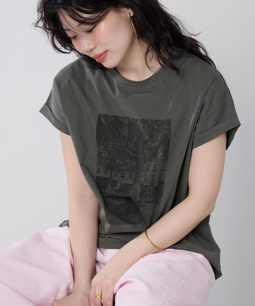 MICA&DEAL(マイカ&ディール)の「フォトプリントTシャツ(Tシャツ/カットソー・レディース・グレー/ベージュ/ホワイト・FREE)」の7枚目の写真