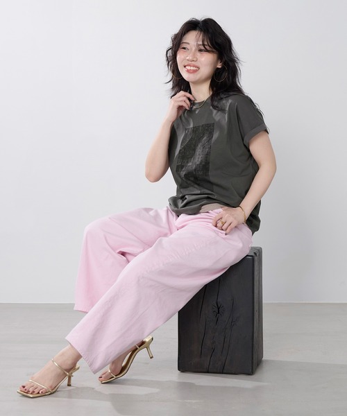 MICA&DEAL(マイカ&ディール)の「フォトプリントTシャツ(Tシャツ/カットソー・レディース・グレー/ベージュ/ホワイト・FREE)」の10枚目の写真