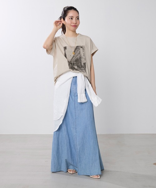 MICA&DEAL(マイカ&ディール)の「フォトプリントTシャツ(Tシャツ/カットソー・レディース・グレー/ベージュ/ホワイト・FREE)」の19枚目の写真