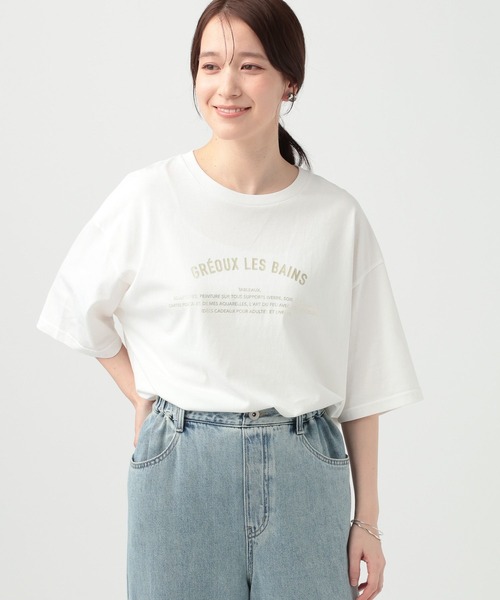 studio CLIP(スタディオクリップ)の「箔ロゴプリントTシャツ(Tシャツ/カットソー・レディース・ベージュ/オフホワイト/ブラウン・FREE)」の17枚目の写真