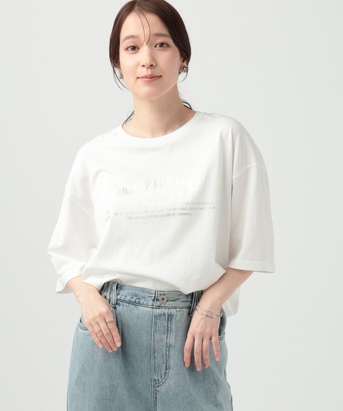 studio CLIP(スタディオクリップ)の「箔ロゴプリントTシャツ(Tシャツ/カットソー・レディース・ベージュ/オフホワイト/ブラウン・FREE)」の19枚目の写真