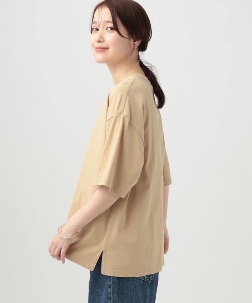studio CLIP(スタディオクリップ)の「箔ロゴプリントTシャツ(Tシャツ/カットソー・レディース・ベージュ/オフホワイト/ブラウン・FREE)」の12枚目の写真