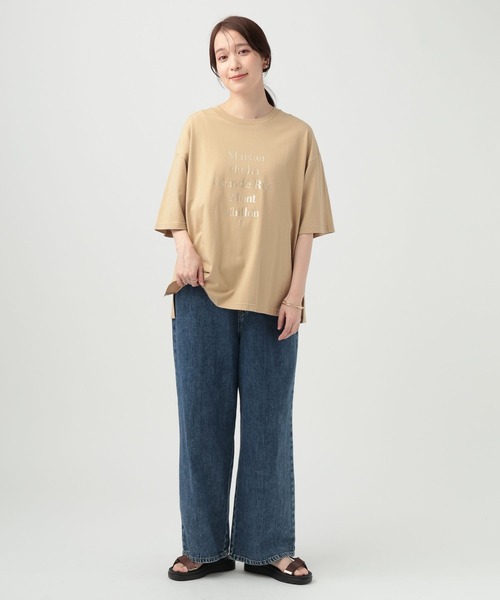 studio CLIP(スタディオクリップ)の「箔ロゴプリントTシャツ(Tシャツ/カットソー・レディース・ベージュ/オフホワイト/ブラウン・FREE)」の13枚目の写真