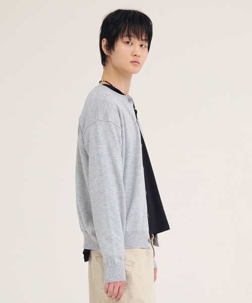AKECII(アケシ)の「アンディソフトカーディガン_メランジグレー(カーディガン/ボレロ・メンズ・その他・MEDIUM/LARGE)」の7枚目の写真