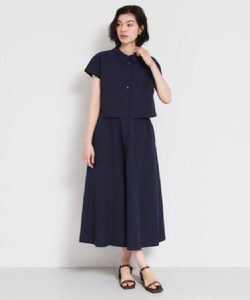 THE SHOP TK (ザ ショップ ティーケー )の「サッカードッキング風ワンピース(ワンピース・レディース・グリーン系3/ネイビー・12/13)」の7枚目の写真