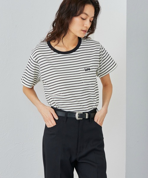Lee(リー)の「Lee/リー LeeポケットロゴTシャツ(Tシャツ/カットソー・レディース・その他/ブラック/ホワイト・SMALL/MEDIUM)」の5枚目の写真