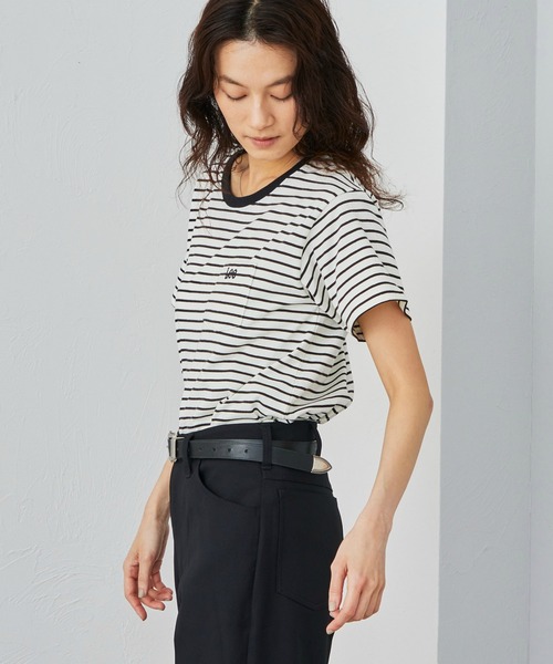 Lee(リー)の「Lee/リー LeeポケットロゴTシャツ(Tシャツ/カットソー・レディース・その他/ブラック/ホワイト・SMALL/MEDIUM)」の6枚目の写真