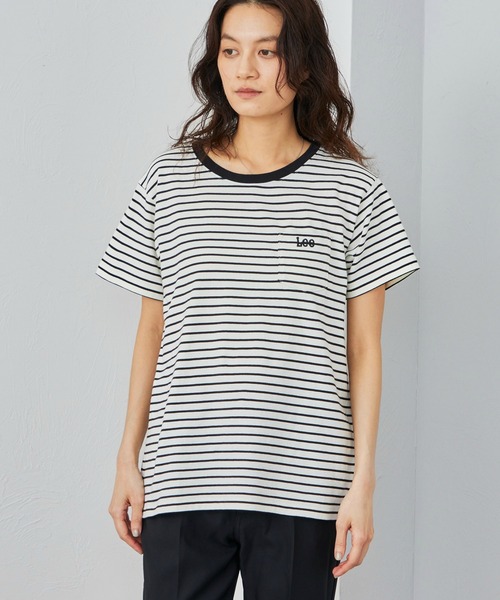 Lee(リー)の「Lee/リー LeeポケットロゴTシャツ(Tシャツ/カットソー・レディース・その他/ブラック/ホワイト・SMALL/MEDIUM)」の9枚目の写真