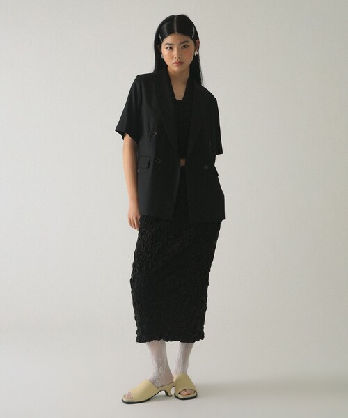 Ray BEAMS（レイビームス）の「カット シャーリング スカート（スカート・レディース・ブラック/レッド系その他2・ONE SIZE）」の3枚目の写真