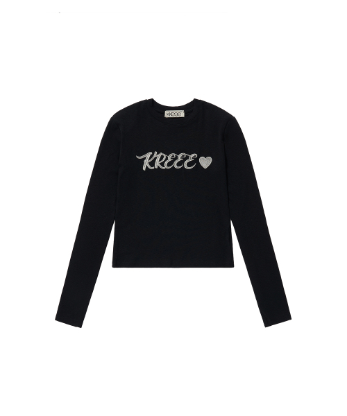 KKEEE（ケーケーイーイー）の「チェーンステッチスリム長袖Tシャツ（2カラー）（Tシャツ/カットソー・レディース・ブラック/アイボリー・FREE）」の8枚目の写真