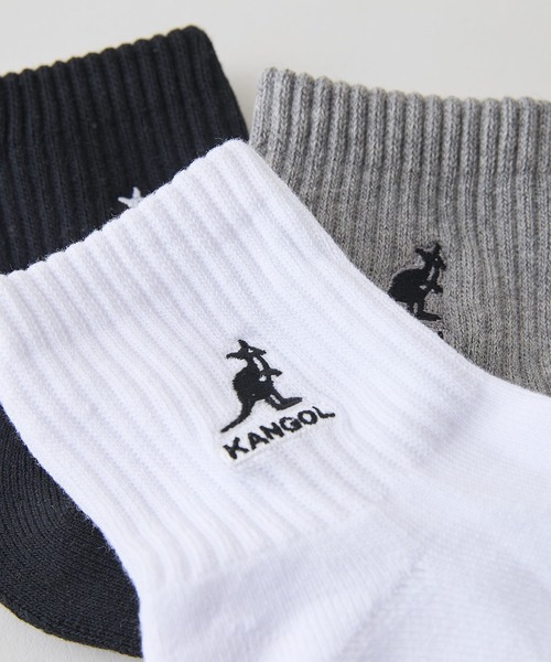 KANGOL(カンゴール)の「【KANGOL/カンゴール】【絶妙なクォーター丈】3足組 ソックス 足首丈 ミニマルデザイン 3Pセット 靴下(ソックス/靴下・メンズ・グレー/ホワイト・FREE)」の6枚目の写真