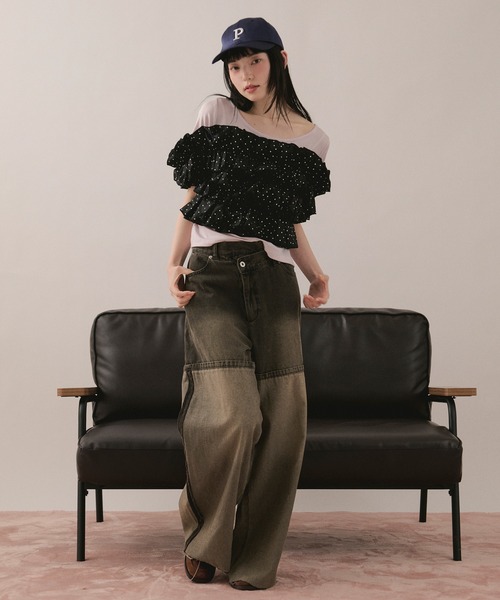 loin nuit（ロワンニュイ）の「frill docking tops / フリルドッキング