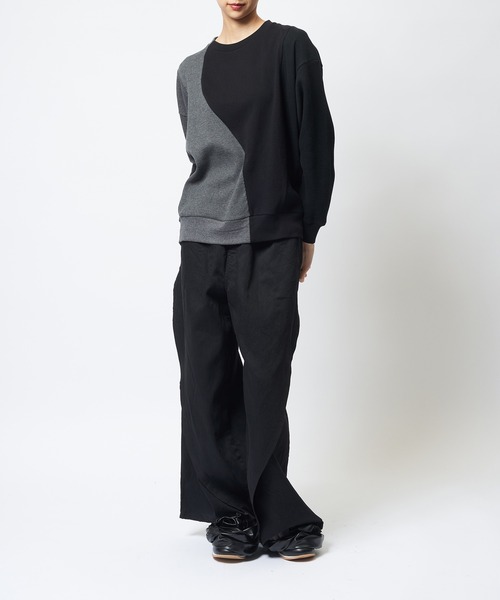 gomme(ゴム)の「ウェーブT(Tシャツ/カットソー・レディース・パープル/ブラック/チャコールグレー・MEDIUM)」の15枚目の写真