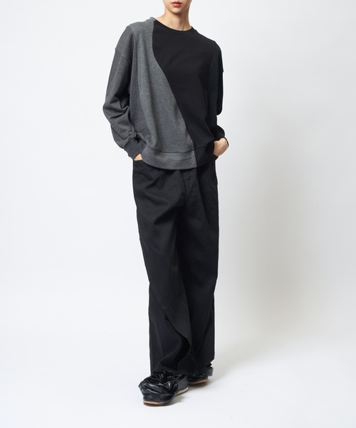 gomme(ゴム)の「ウェーブT(Tシャツ/カットソー・レディース・パープル/ブラック/チャコールグレー・MEDIUM)」の4枚目の写真