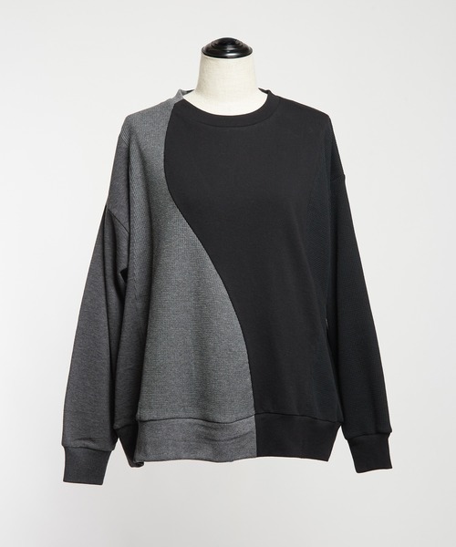 gomme(ゴム)の「ウェーブT(Tシャツ/カットソー・レディース・パープル/ブラック/チャコールグレー・MEDIUM)」の16枚目の写真
