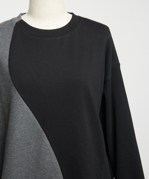 gomme(ゴム)の「ウェーブT(Tシャツ/カットソー・レディース・パープル/ブラック/チャコールグレー・MEDIUM)」の19枚目の写真