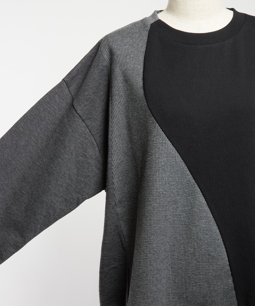 gomme(ゴム)の「ウェーブT(Tシャツ/カットソー・レディース・パープル/ブラック/チャコールグレー・MEDIUM)」の21枚目の写真