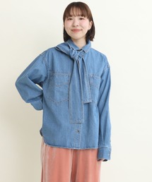 CHILD WOMAN | 7ozデニムボウタイ2WAYシャツブラウス(シャツ/ブラウス)