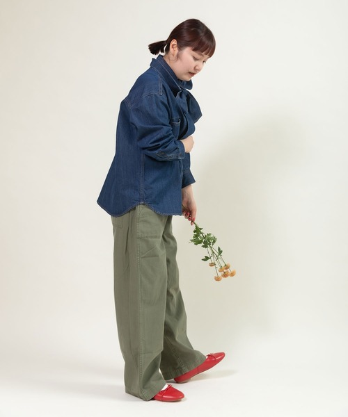 CHILD WOMAN(チャイルドウーマン)の「7ozデニムボウタイ2WAYシャツブラウス(シャツ/ブラウス・レディース・ブルー/サックスブルー・FREE)」の18枚目の写真