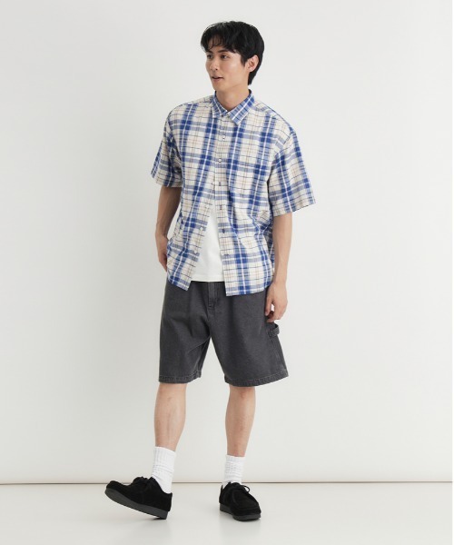 Right-on（ライトオン）の「【Refurbish】ペインターショートパンツ（ワークテイスト/ハンマーループ/ウエストゴム/夏の大人カジュアル）（その他パンツ・メンズ・ホワイト/ブラック/ブルー・M/L/XL/S）」の9枚目の写真