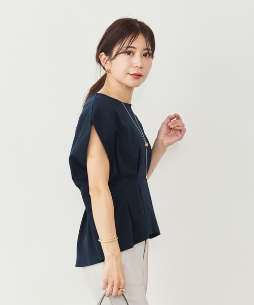 Sirin(シリン)の「デザインタックTシャツ(Tシャツ/カットソー・レディース・ベージュ/ネイビー/ホワイト・FREE)」の22枚目の写真
