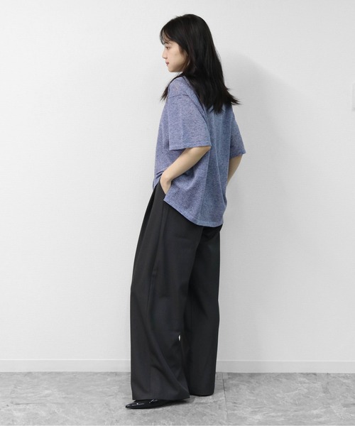 THE CELL.(ザセルドット)の「リネン混 ドライタッチシアー アシメトリールーズニット LINEN-BLEND HIGH-TWIST SHEER ASYMMETRIC LOOSE KNIT(ニット/セーター・レディース・チャコールグレー/オレンジ/ブルー/アイボリー・FREE)」の16枚目の写真
