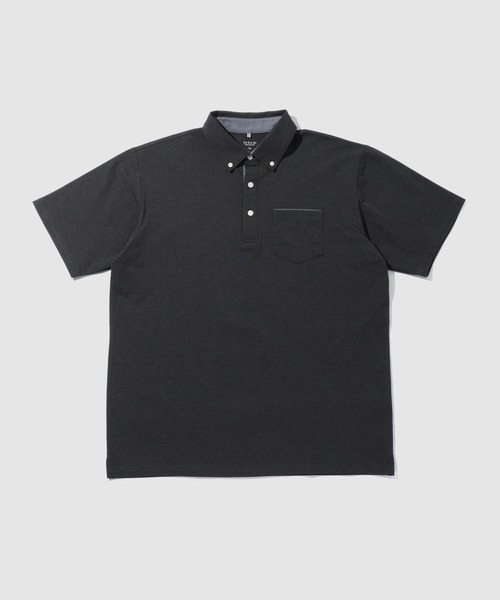 NAVY(ネイビー)の「【SARARI /サラリ】冷感スラブカノコ ボタンダウン ポロシャツ(ポロシャツ・メンズ・スミクロ/ネイビー/オフホワイト/ブルーグリーン・S/XL/L/M)」の19枚目の写真
