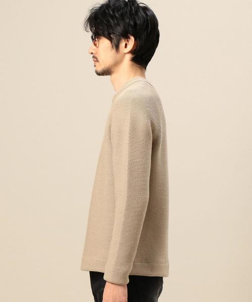 BEAUTY&YOUTH UNITED ARROWS(ビューティーアンドユースユナイテッドアローズ)の「BY コットン リンクス チューブ ニット MADE IN JAPAN◆(ニット/セーター・メンズ・その他1/ベージュ/ネイビー・MEDIUM/LARGE/SMALL/X-LARGE)」の6枚目の写真
