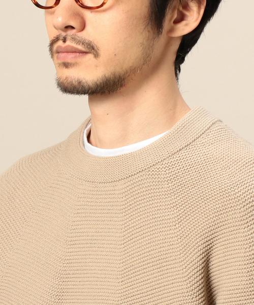 BEAUTY&YOUTH UNITED ARROWS(ビューティーアンドユースユナイテッドアローズ)の「BY コットン リンクス チューブ ニット MADE IN JAPAN◆(ニット/セーター・メンズ・その他1/ベージュ/ネイビー・MEDIUM/LARGE/SMALL/X-LARGE)」の8枚目の写真
