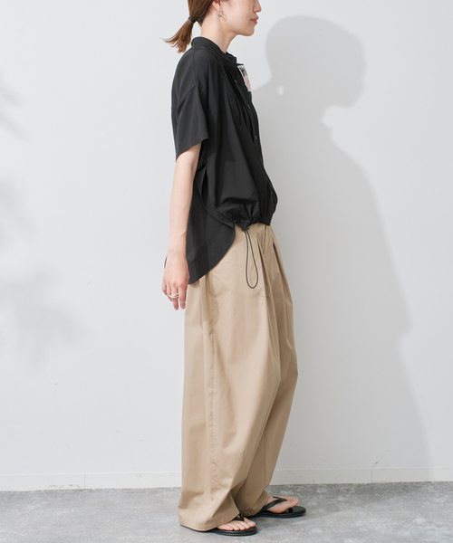 SLOBE IENA（スローブイエナ）の「《WEB限定/追加》ピンタックスピンドルブラウス（シャツ/ブラウス・レディース・ブラック/アイボリー/ラベンダー・FREE）」の9枚目の写真
