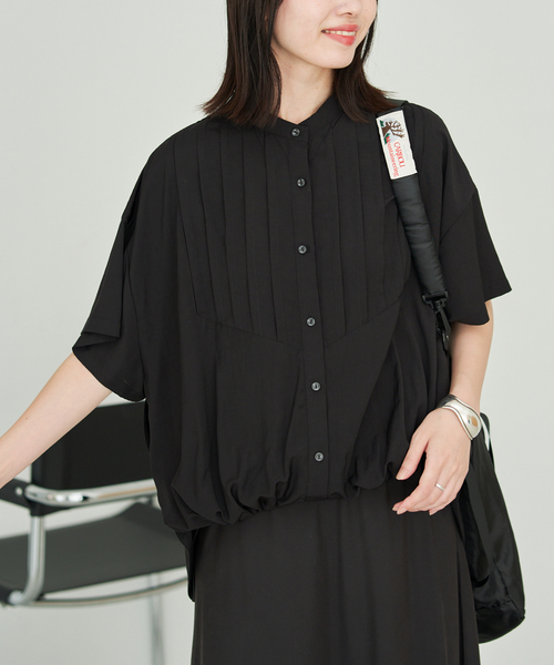 SLOBE IENA（スローブイエナ）の「《WEB限定/追加》ピンタックスピンドルブラウス（シャツ/ブラウス・レディース・ブラック/アイボリー/ラベンダー・FREE）」の11枚目の写真