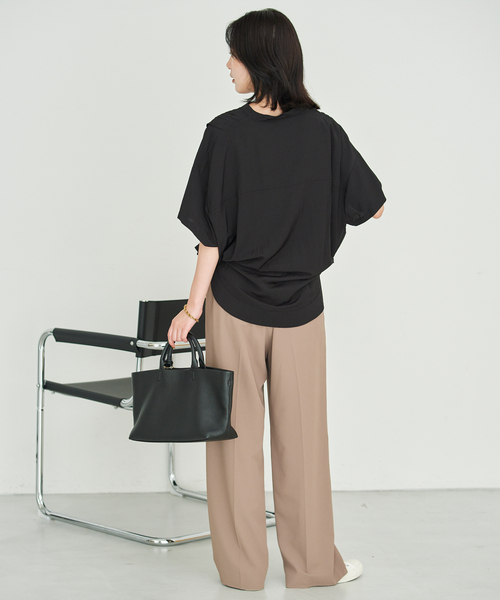 SLOBE IENA（スローブイエナ）の「《WEB限定/追加》ピンタックスピンドルブラウス（シャツ/ブラウス・レディース・ブラック/アイボリー/ラベンダー・FREE）」の14枚目の写真