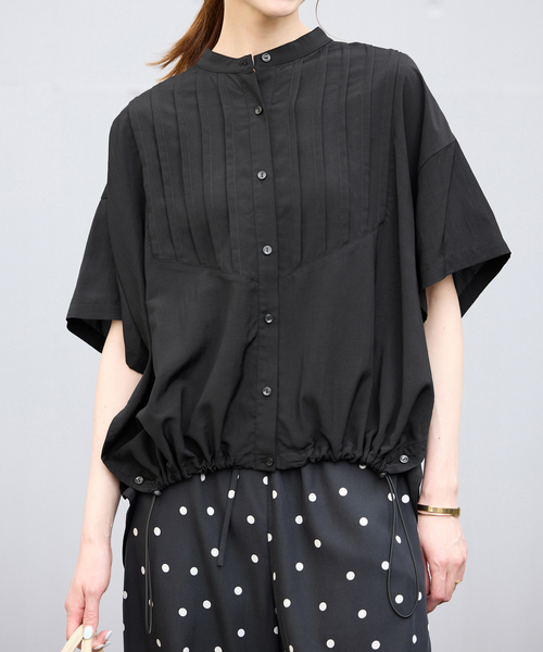 SLOBE IENA（スローブイエナ）の「《WEB限定/追加》ピンタックスピンドルブラウス（シャツ/ブラウス・レディース・ブラック/アイボリー/ラベンダー・FREE）」の16枚目の写真