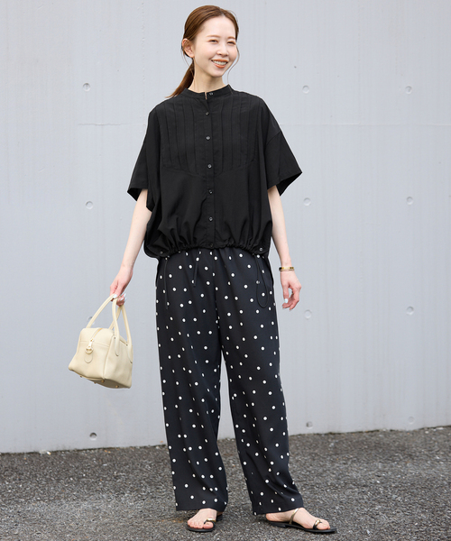 SLOBE IENA（スローブイエナ）の「《WEB限定/追加》ピンタックスピンドルブラウス（シャツ/ブラウス・レディース・ブラック/アイボリー/ラベンダー・FREE）」の22枚目の写真