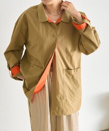ポロ襟配色シャツ【SUM1 STYLE】