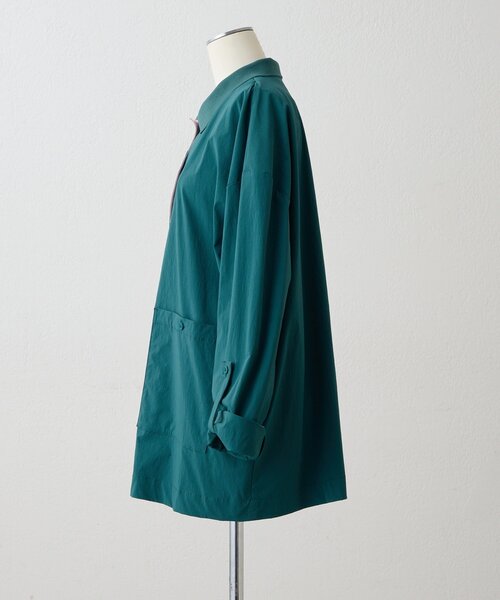 ear PAPILLONNER(イアパピヨネ)の「ポロ襟配色シャツ【SUM1 STYLE】(シャツ/ブラウス・レディース・キャメル/グリーン・FREE)」の8枚目の写真