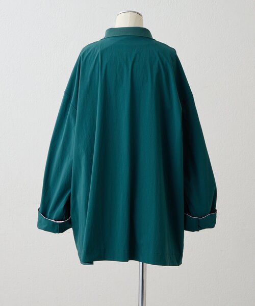 ear PAPILLONNER(イアパピヨネ)の「ポロ襟配色シャツ【SUM1 STYLE】(シャツ/ブラウス・レディース・キャメル/グリーン・FREE)」の9枚目の写真
