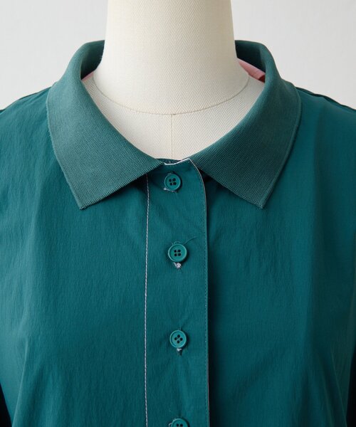ear PAPILLONNER(イアパピヨネ)の「ポロ襟配色シャツ【SUM1 STYLE】(シャツ/ブラウス・レディース・キャメル/グリーン・FREE)」の10枚目の写真