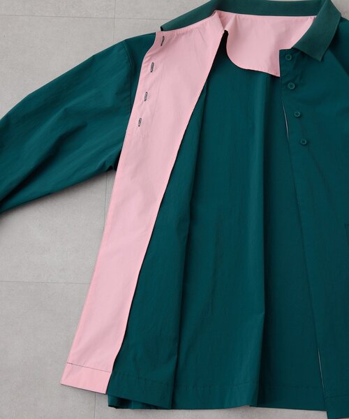 ear PAPILLONNER(イアパピヨネ)の「ポロ襟配色シャツ【SUM1 STYLE】(シャツ/ブラウス・レディース・キャメル/グリーン・FREE)」の17枚目の写真
