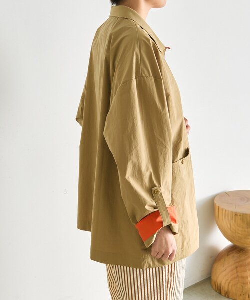 ear PAPILLONNER(イアパピヨネ)の「ポロ襟配色シャツ【SUM1 STYLE】(シャツ/ブラウス・レディース・キャメル/グリーン・FREE)」の20枚目の写真