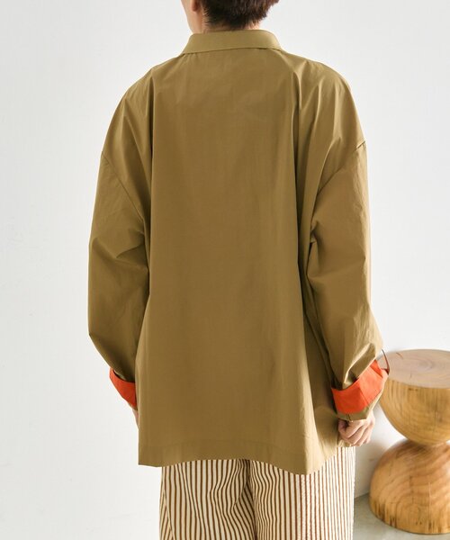 ear PAPILLONNER(イアパピヨネ)の「ポロ襟配色シャツ【SUM1 STYLE】(シャツ/ブラウス・レディース・キャメル/グリーン・FREE)」の21枚目の写真