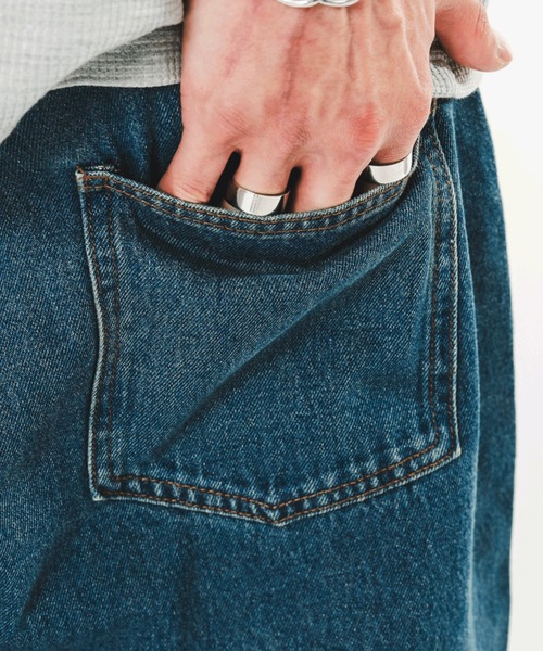 SHORT ROUND(ショートラウンド)の「SHORT ROUND/【26年春夏新作】ブリーチグラデーションデニムパンツ(デニムパンツ・メンズ・コバルトブルー・MEDIUM/LARGE)」の5枚目の写真
