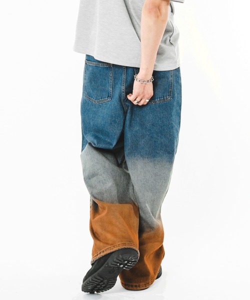 SHORT ROUND(ショートラウンド)の「SHORT ROUND/【26年春夏新作】ブリーチグラデーションデニムパンツ(デニムパンツ・メンズ・コバルトブルー・MEDIUM/LARGE)」の8枚目の写真