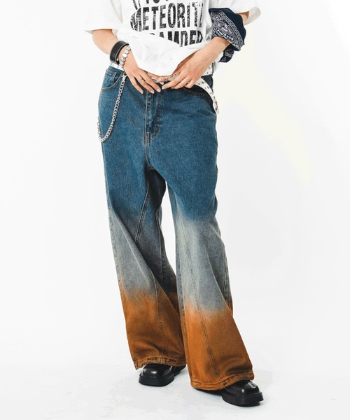 SHORT ROUND(ショートラウンド)の「SHORT ROUND/【26年春夏新作】ブリーチグラデーションデニムパンツ(デニムパンツ・メンズ・コバルトブルー・MEDIUM/LARGE)」の14枚目の写真