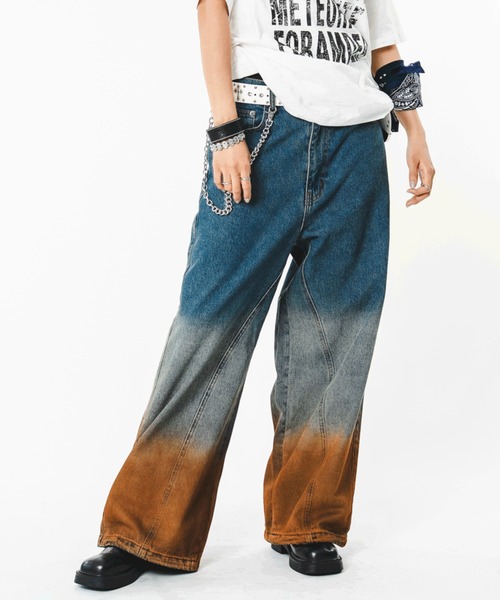 SHORT ROUND(ショートラウンド)の「SHORT ROUND/【26年春夏新作】ブリーチグラデーションデニムパンツ(デニムパンツ・メンズ・コバルトブルー・MEDIUM/LARGE)」の16枚目の写真